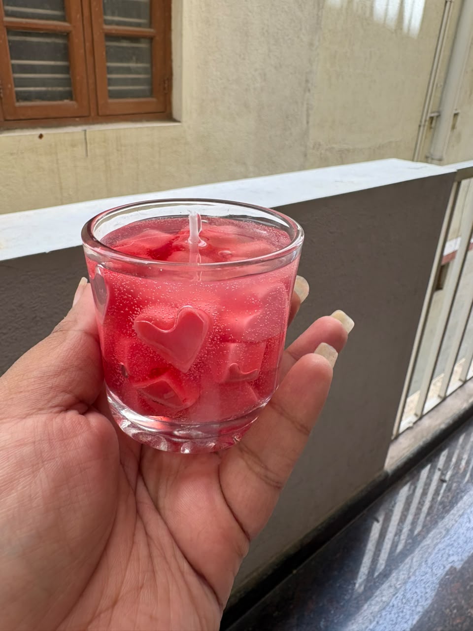 FROSTED HEART JAR CANDLE